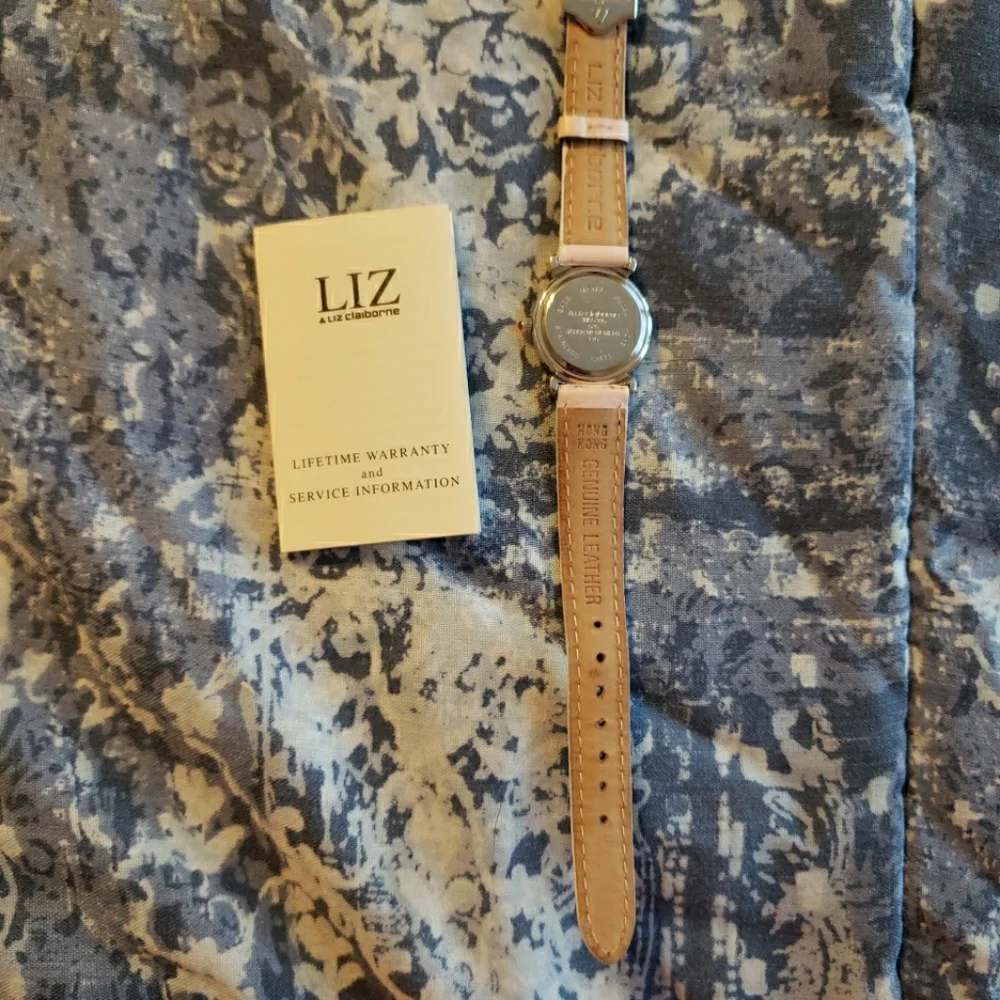 Liz Claiborne Pink Blush Leather Watch